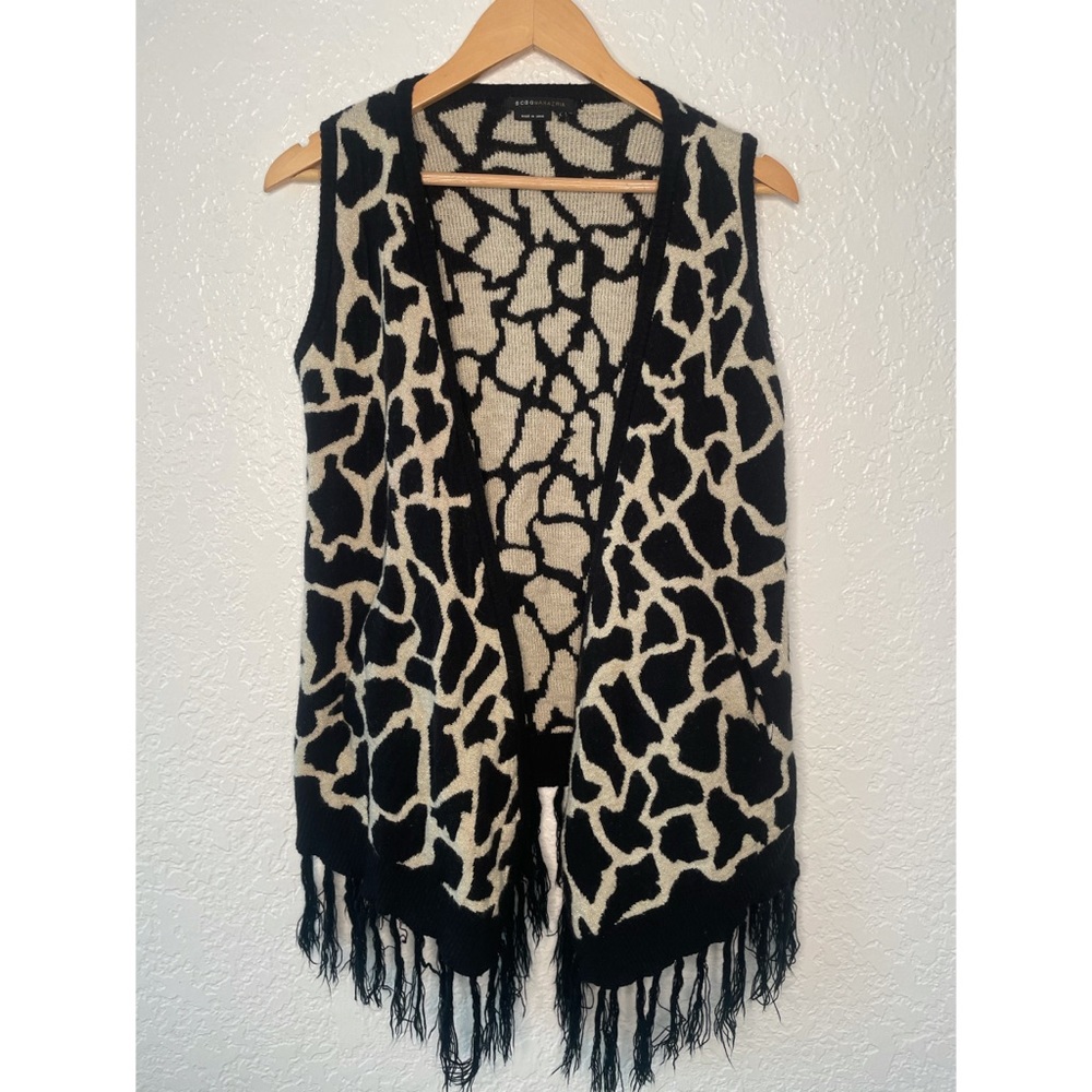 BCBG MaxAzria Large Animal Print Sweater Vest